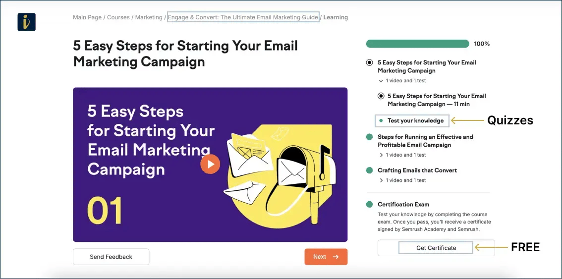 Semrush Academy’s The Ultimate Email Marketing Guide